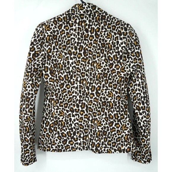 NWOT J.Crew Leopard Print Blazer Brown Tan XXS - Picture 2 of 6
